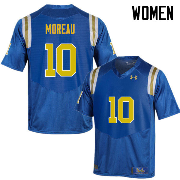 Women #10 Fabian Moreau UCLA Bruins Under Armour College Football Jerseys Sale-Blue